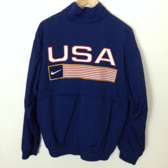 Nike Other - Nike Men Blue USA Flag Full Zip L Athletic Jacket